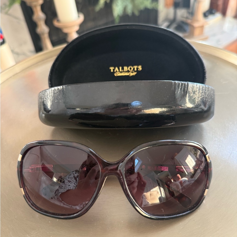 Talbots Women's Sunglasses - Tortoise and Purple/pink hue lens